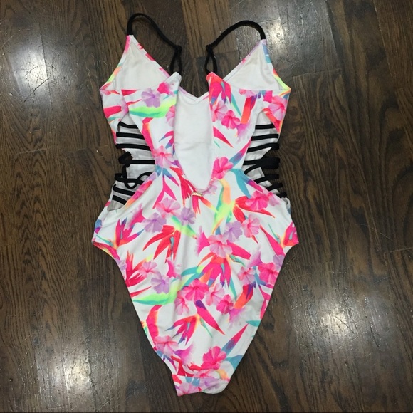 Victoria Secret Pink White Palm One Piece - Picture 3 of 7